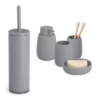 BADACCESSOIRES - Keramik, Grau, 5-teiliges Set - Creme, Keramik (17/25.9/17cm) - Zeller Present