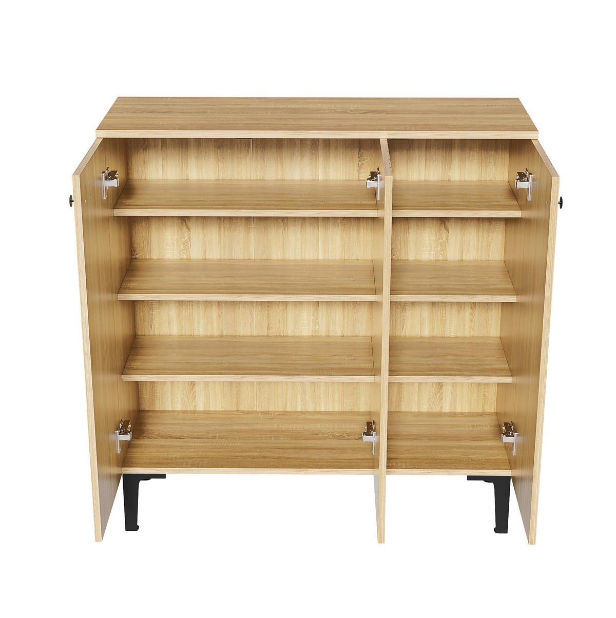 SCHUHSCHRANK aus Spanplatte 90x32x94cm in Naturfarben - Naturfarben, Holzwerkstoff (90/94/32cm) - Modfu