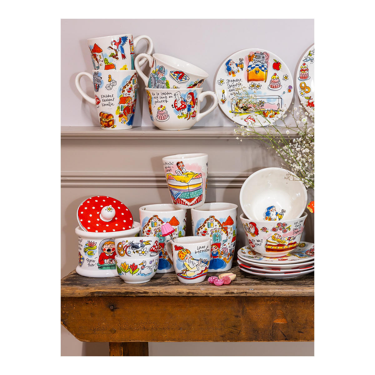 XL-BECHER Efteling Hänsel und Gretel in Bunt - 500 ml - Multicolor, Keramik (0.5L) - Blond Amsterdam