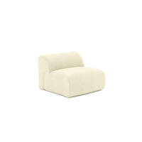SESSEL Gerippter Samt Creme 75cm - Creme, Textil (75/67/97cm) - Sia Home