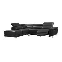RELAXSOFA - 5 Personen - leder - anthrazitgrau Pascaline - Anthrazit, Leder/Metall (277/78/244cm) - Vente-Unique