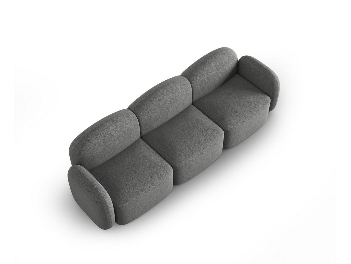 SOFA Blair aus Chenille-Stoff dunkelgrau mischung 3 Sitzplätze - Dunkelgrau, Textil (87/80/272cm) - Micadoni
