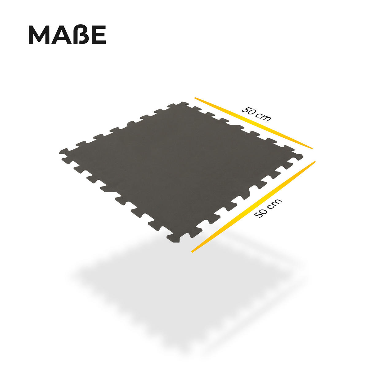 BODENSCHUTZMATTE für Pool Anthrazit 50x50cm (8 Stück - 2m²) - Anthrazit, Kunststoff (50/50cm) - Bestlivings