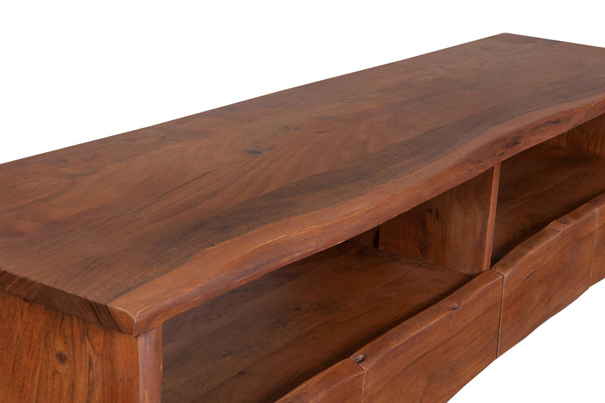 LOWBOARD DAHLIA - Braun/Akaziefarben, Akazienholz/Holz (190/50/45cm) - SAM
