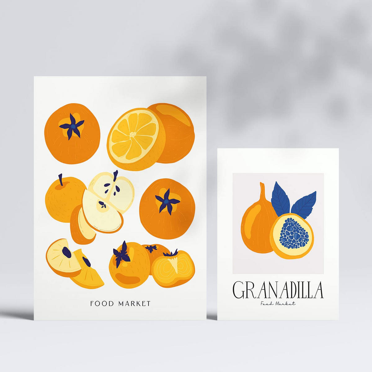 POSTER Set Mit 6 Lebensmittel Und Ernährungs Runde Früchte A3 & A4 Rahmenlos - Klar, Papier (29/3cm) - Nacnic