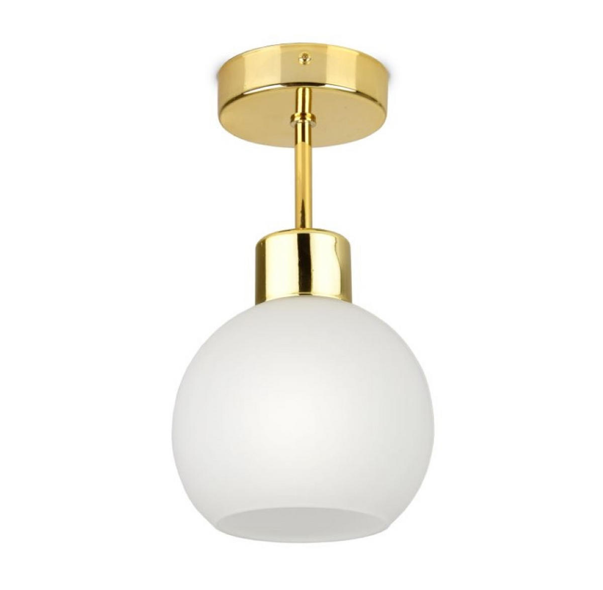 PENDELLEUCHTE GOLDGLAS - Goldfarben/Weiß, Glas/Metall (14/14/28cm) - kiki design