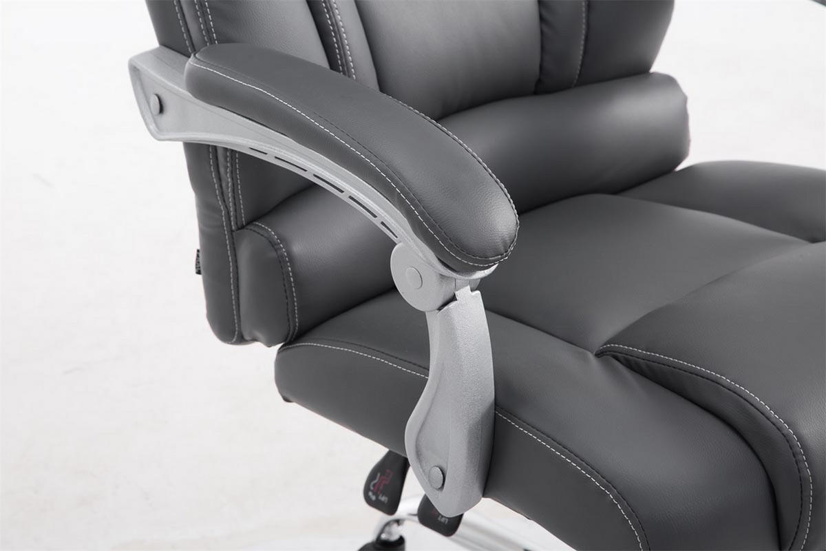BÜROSTUHL Pacira, Kunstleder Grau - Grau, Textil/Metall (68/127/64cm) - TPFLiving