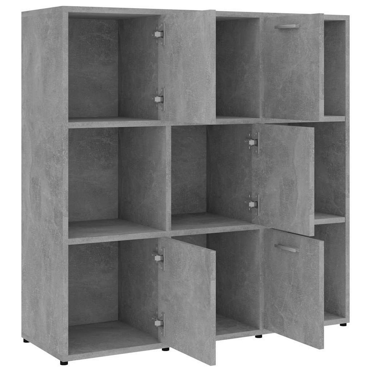 BÜCHERREGAL Betongrau 90/30/90 Cm Holzwerkstoff - Grau, Holzwerkstoff (30/90/90cm) - vidaXL