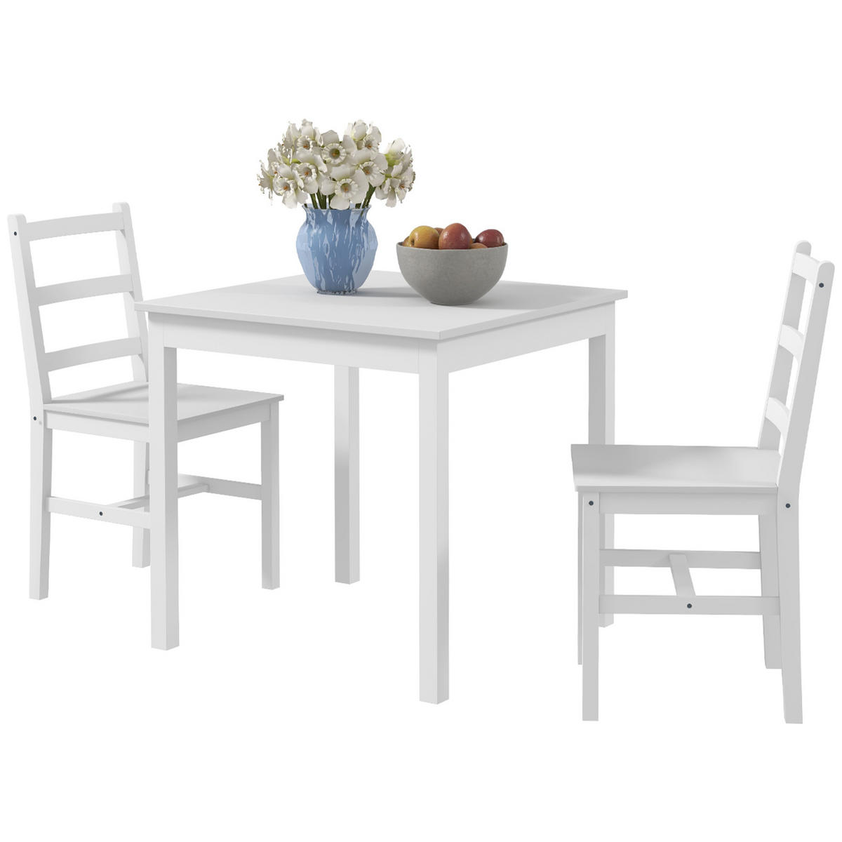 ESSGRUPPE 3-Teilige DE-10014 Weiß - Weiß, Holzwerkstoff (75/75/75cm) - ComfortXL