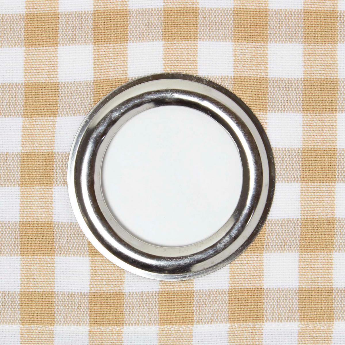 ÖSENVORHANG Vichy-Karo blickdicht 2er-Set, 117/137 cm - Beige, Textil (117/137cm) - Homescapes