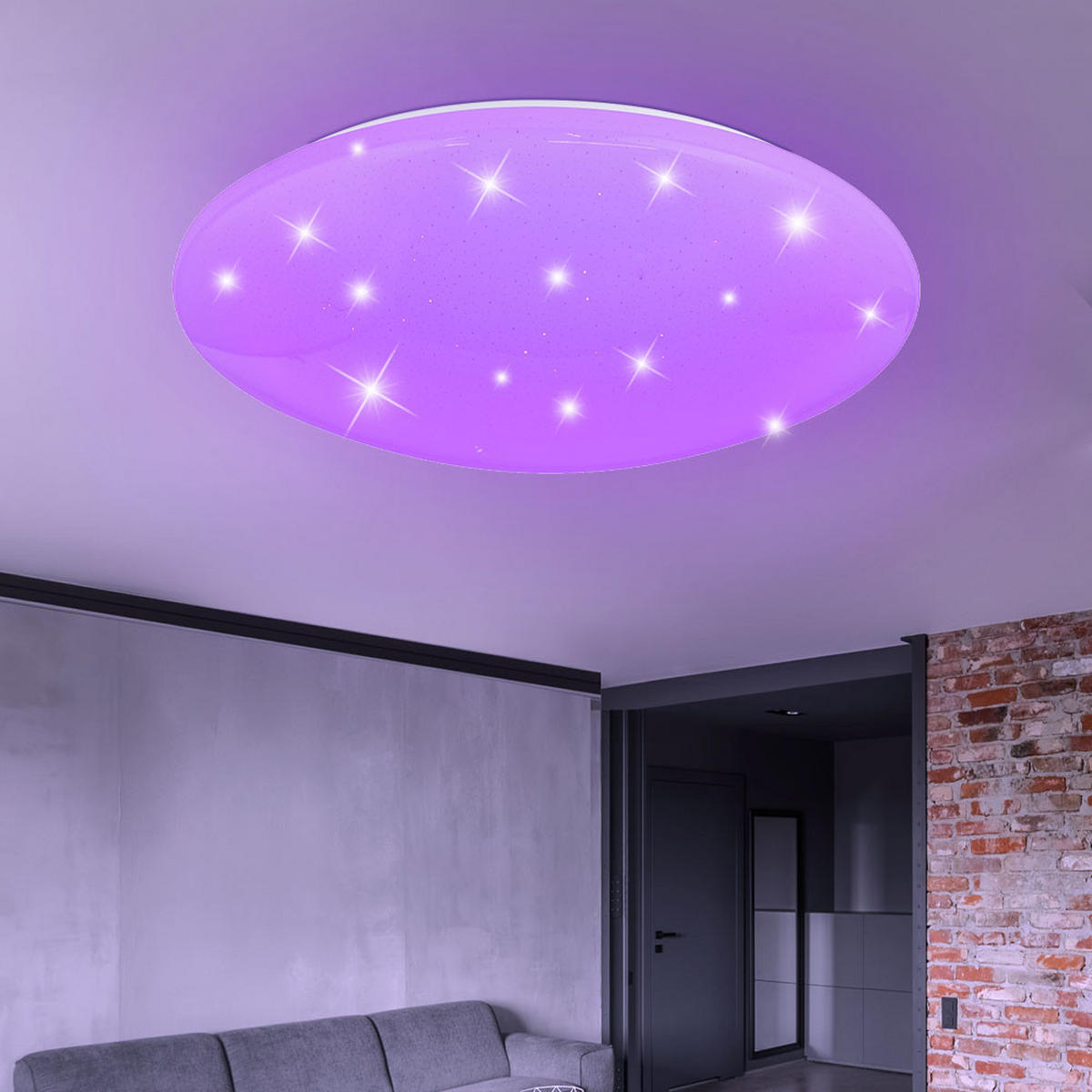 LED DECKENLEUCHTE ATREJU I Weiß Metall Acryl - Weiß, Metall (50/50/14cm)