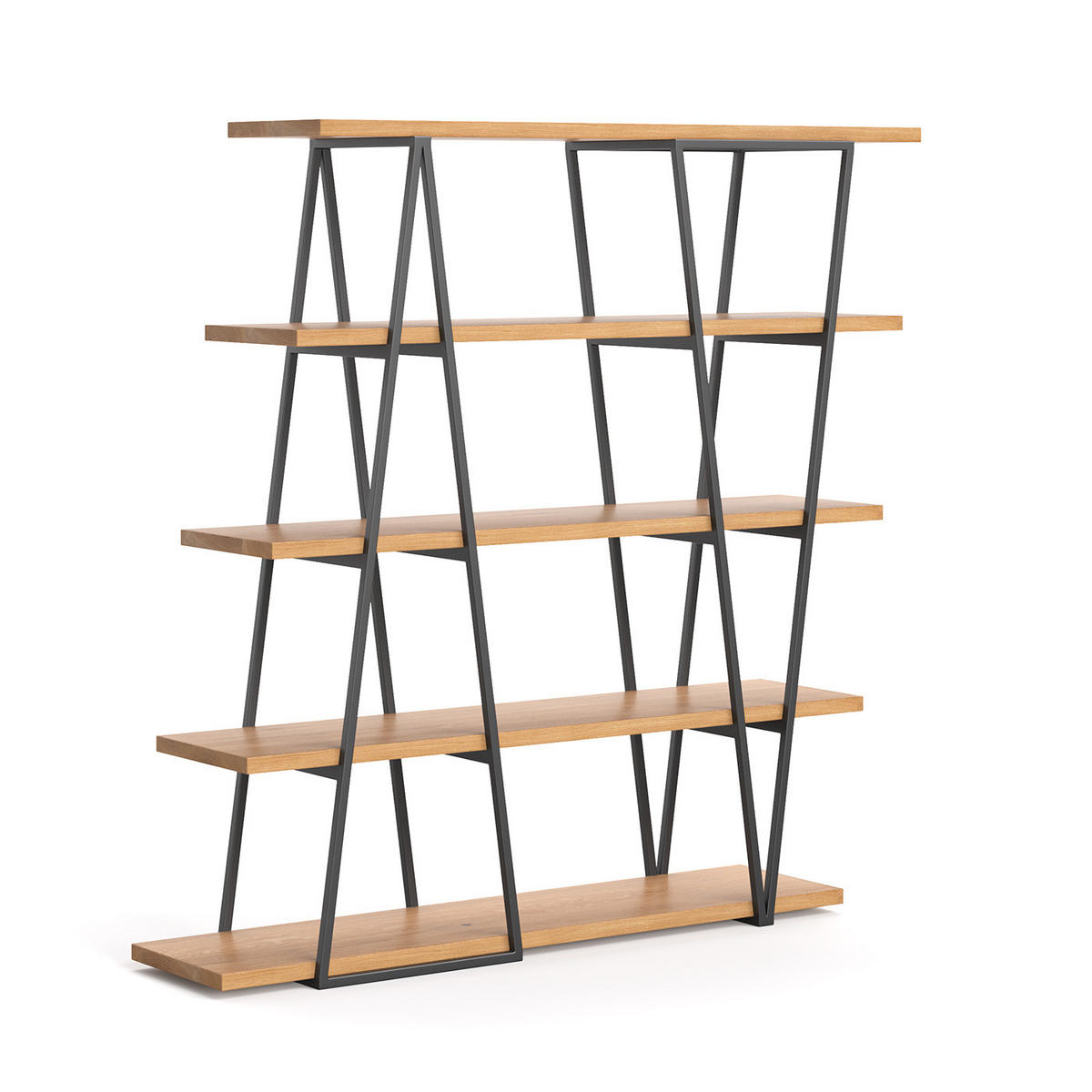 REGAL Tilt aus massivem Eichenholz - Eichefarben/Naturfarben, Holz (170/165/39cm) - Danzz