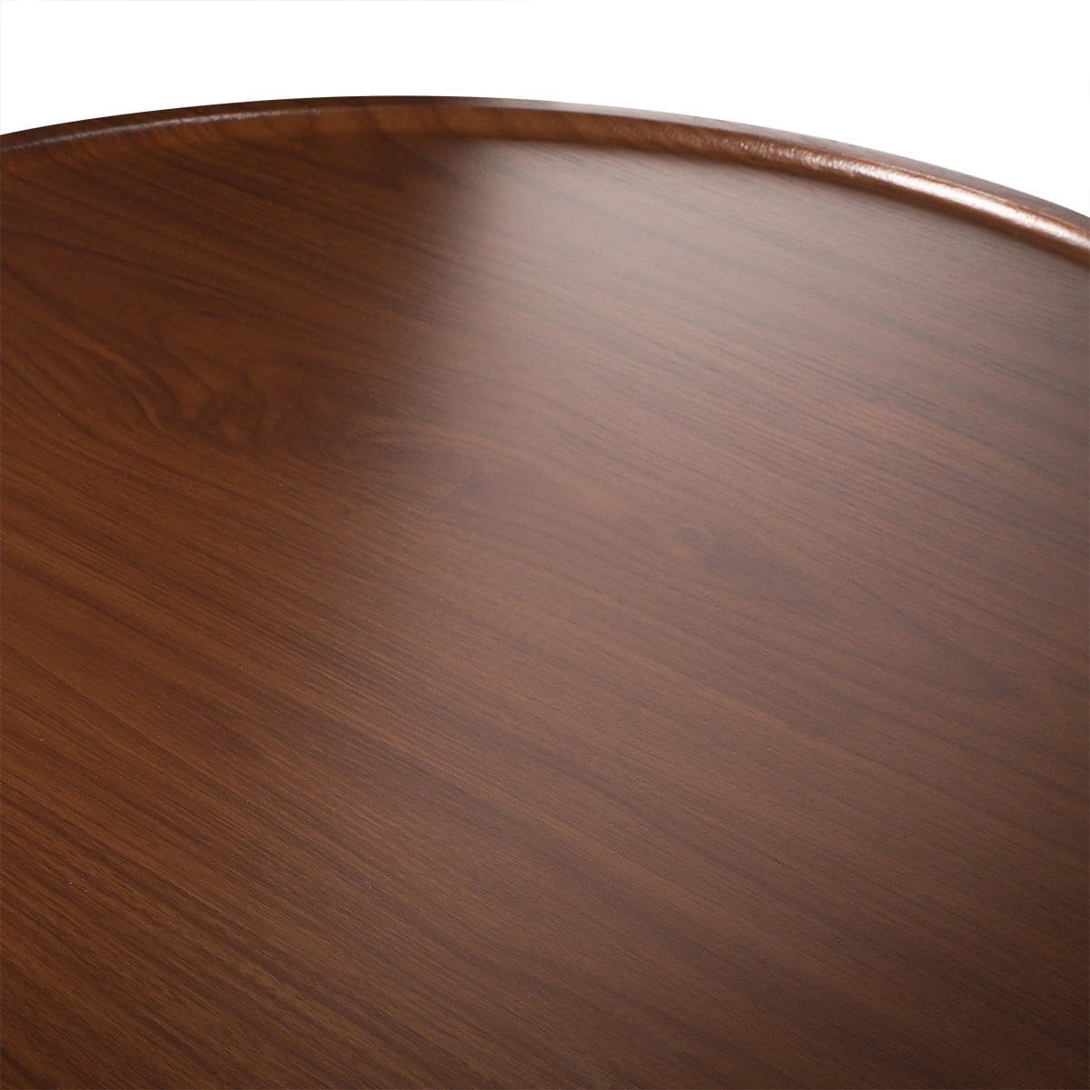 COUCHTISCH Runder Couchtisch in Nussbaumdekor 80/80/35 cm - Nussbaumfarben, Holzwerkstoff (9.5/80/35cm) - Calicosy