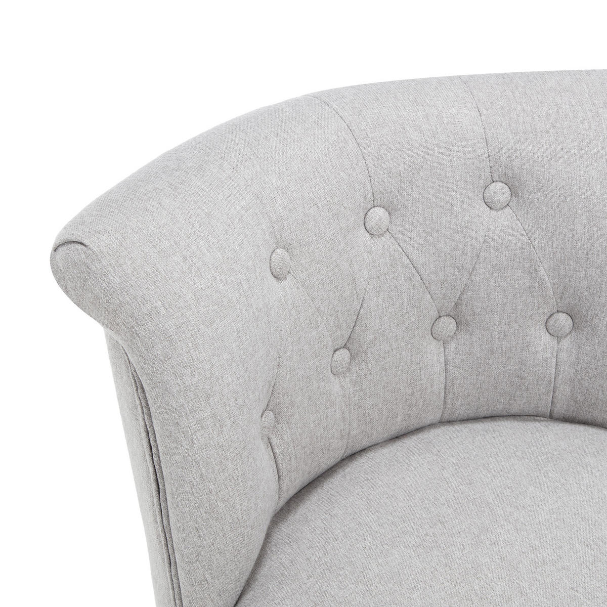 SESSEL 2er-Set Jacques gepolstert mit hellgrauem Stoff - Dunkelbraun/Hellgrau, Holz/Textil (56.5/73/62cm) - Sicaan
