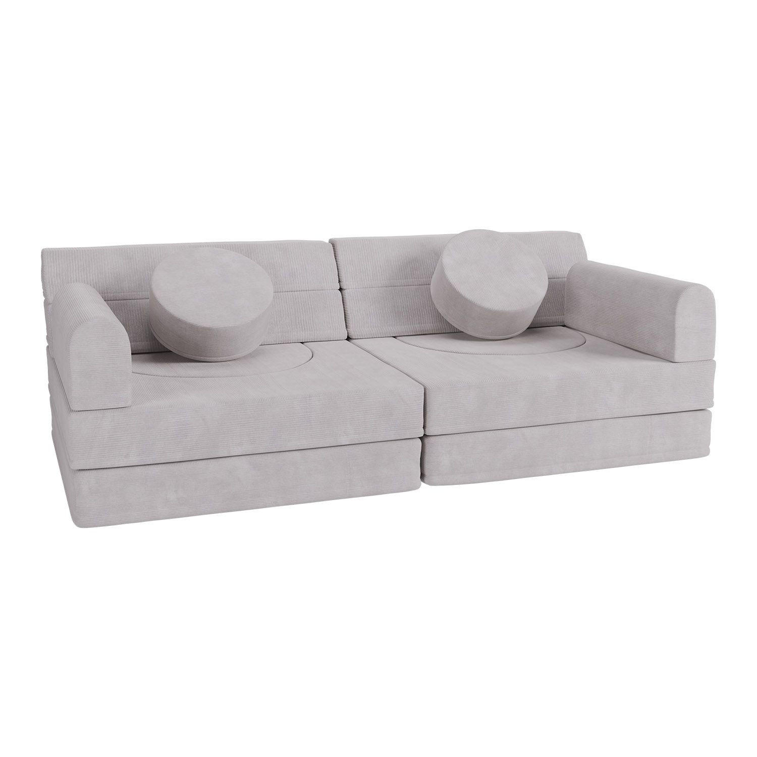 KINDERSOFA Kayo cord beige - Beige, Textil (150/50/75cm) - Juskys