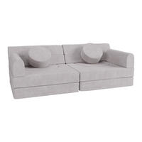 KINDERSOFA Kayo cord beige - Beige, Textil (150/50/75cm) - Juskys