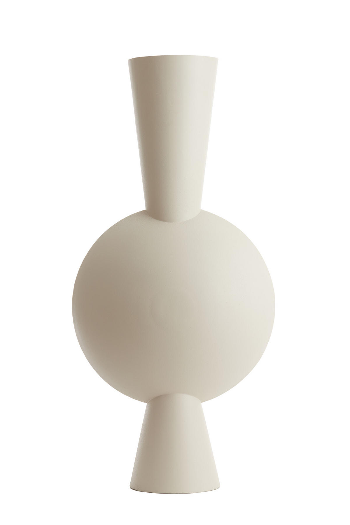 VASE Kavandu Weiß 47/26/100 cm - Weiß, Metall (100cm) - Light & Living