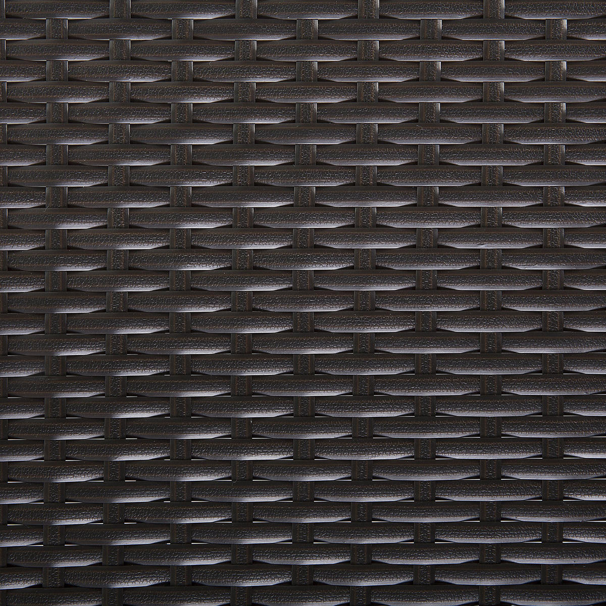 GARTENTISCH Rattan dunkelbraun 220/100 cm Italy - Dunkelbraun, Kunststoff (220/100/74cm) - Beliani