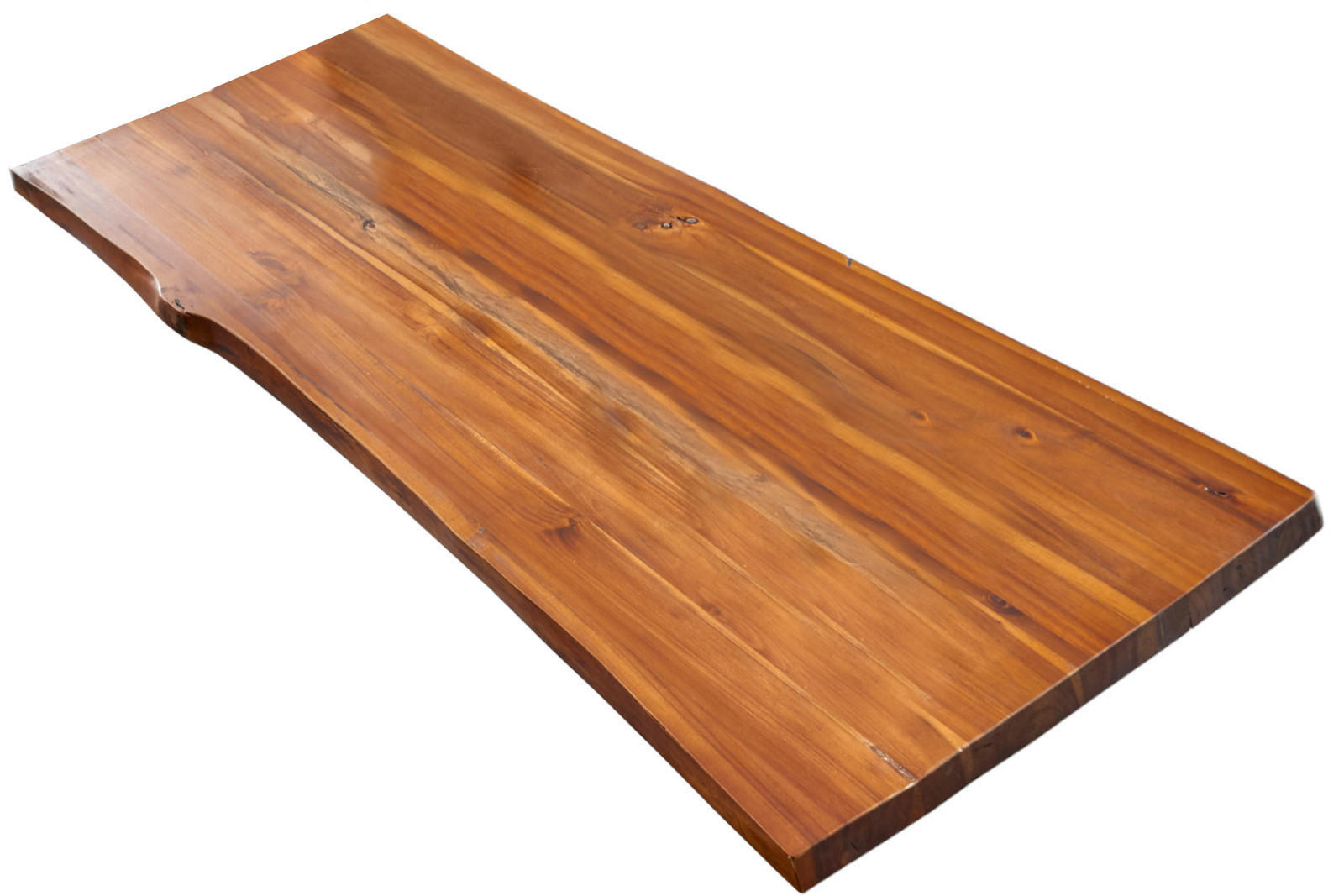 TISCHPLATTE ESRA - Cognac/Braun, Akazienholz/Holz (100/200/3cm) - SAM