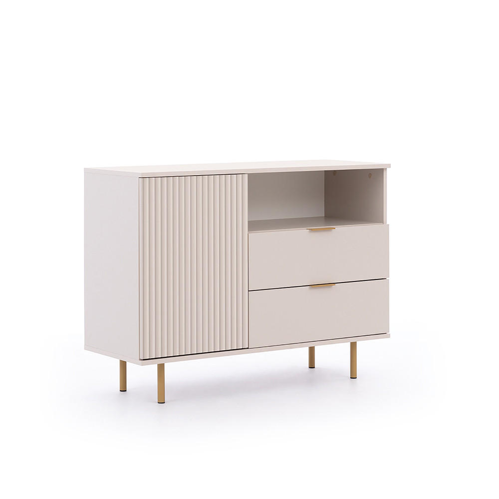 KOMMODE Nador-132 - Beige, Holzwerkstoff (107/80/41cm) - Lomado