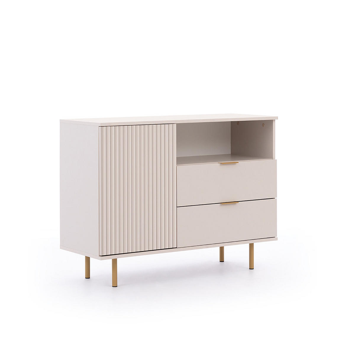 KOMMODE Nador-132 - Beige, Holzwerkstoff (107/80/41cm) - Lomado