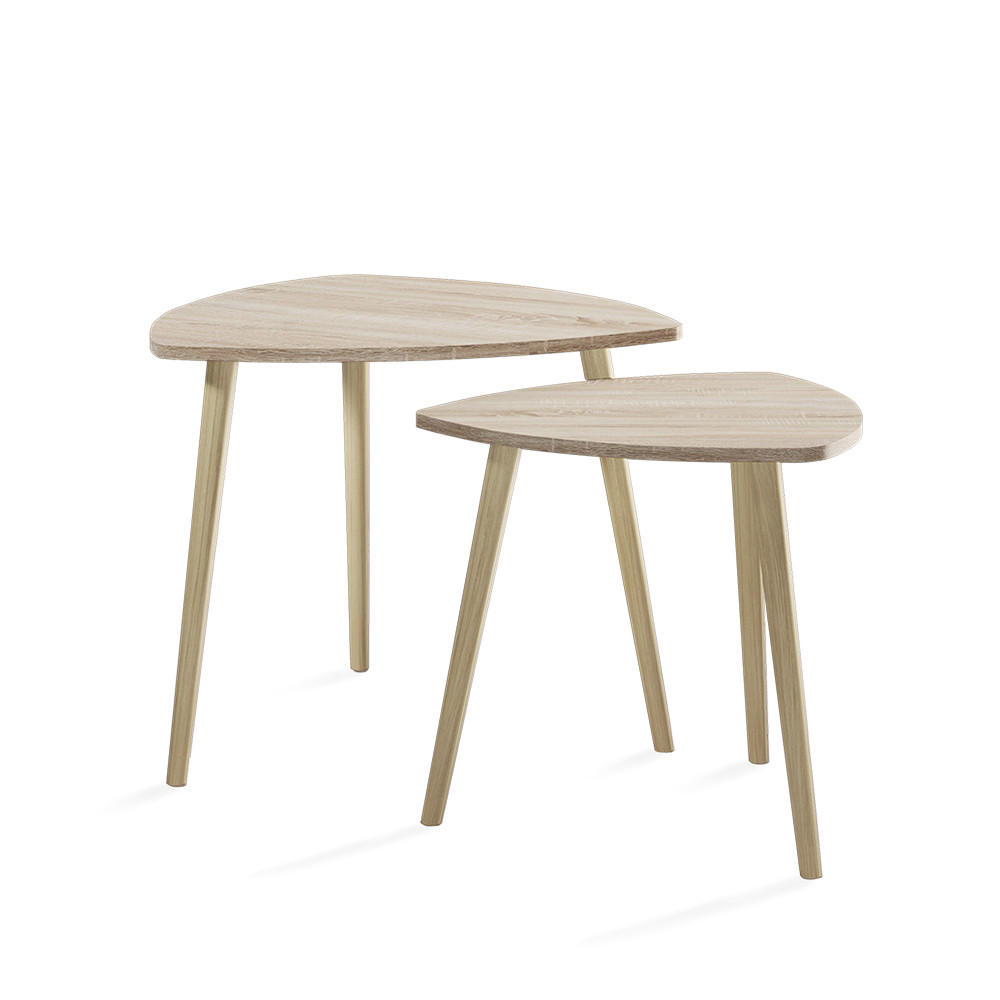 COUCHTISCH Twino Sonoma 60 x 50 cm 2er Set - Sonoma Eiche, Holzwerkstoff (60/60/50cm) - Vicco