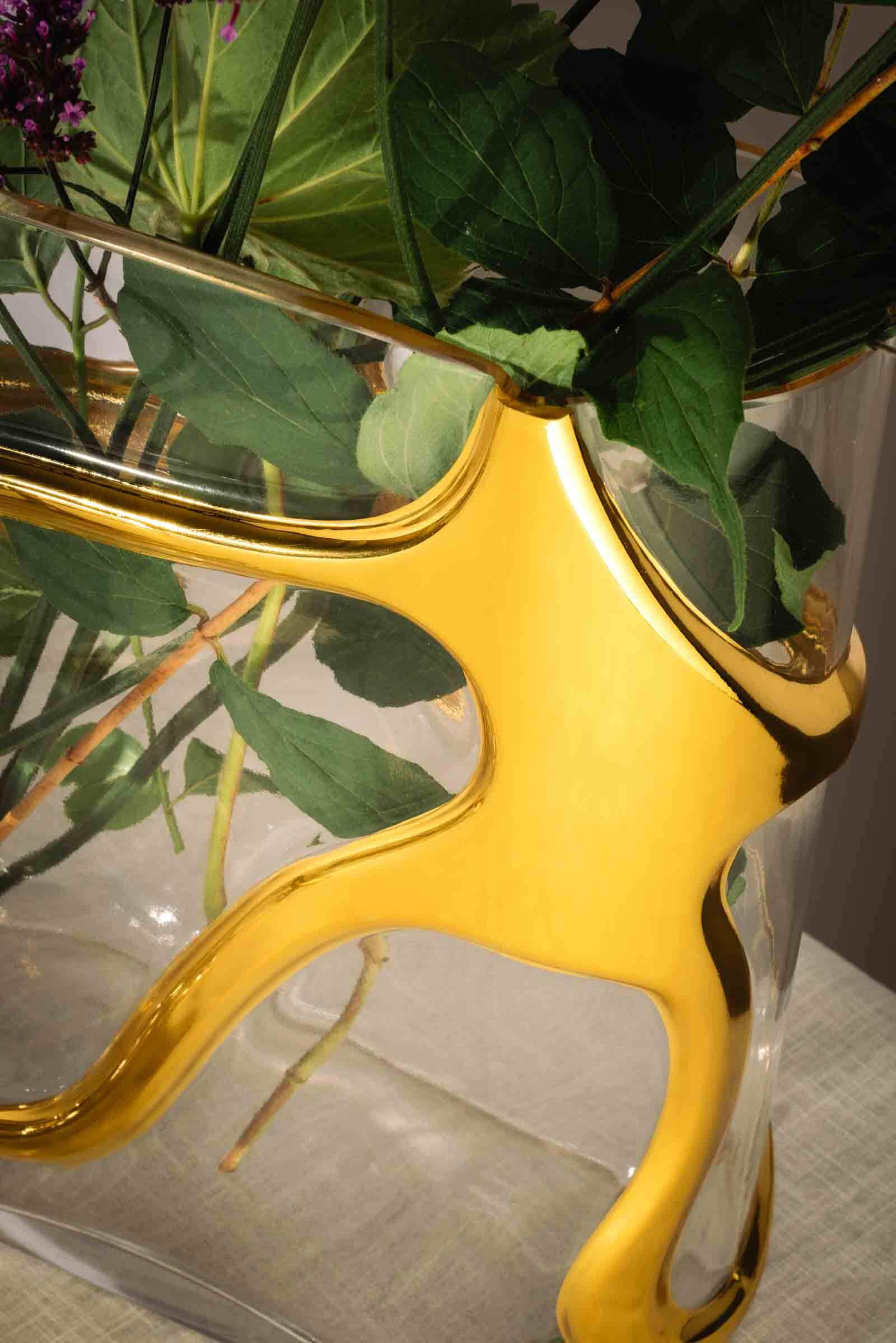 VASE Stargate gold 22,3 cm - Goldfarben, Glas (22.3cm) - Eisch