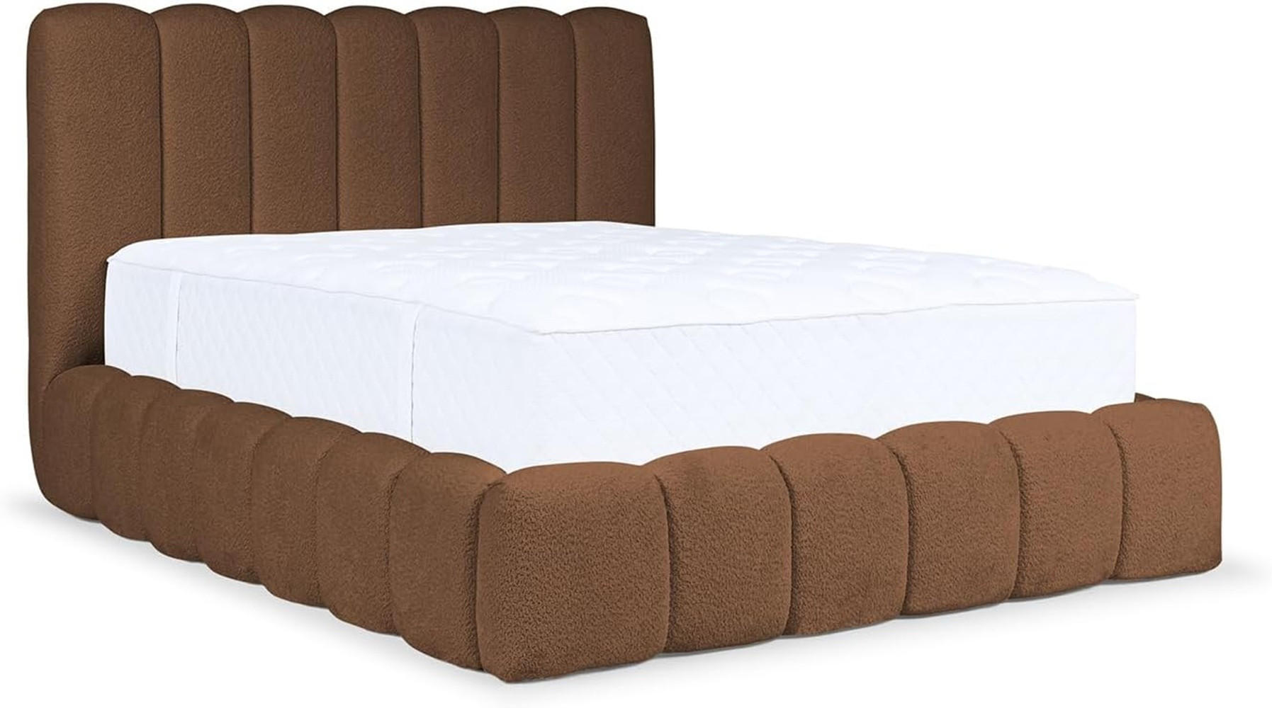 POLSTERBETT Carlos - Braun, Textil (120/200cm) - Meblini