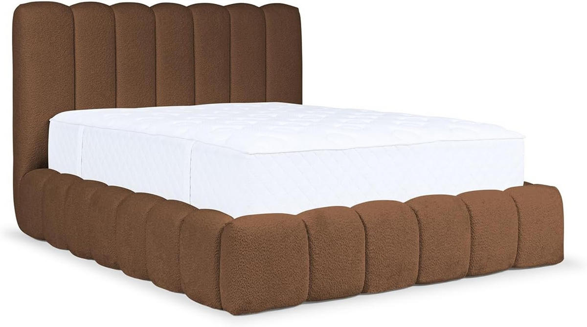 POLSTERBETT Carlos - Braun, Textil (120/200cm) - Meblini