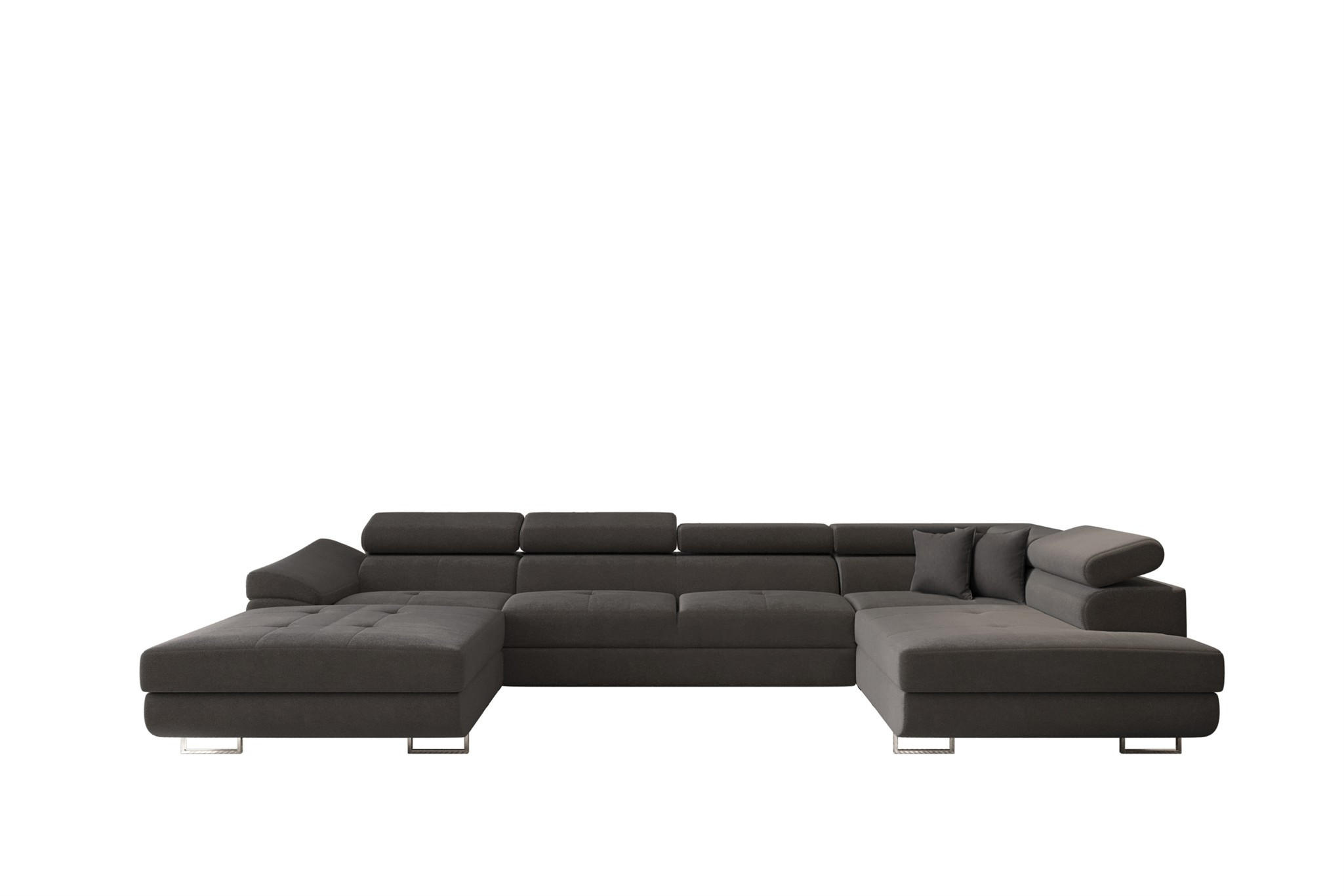 Fun Möbel Wohnlandschaft Anthrazit 345x90x202 cm