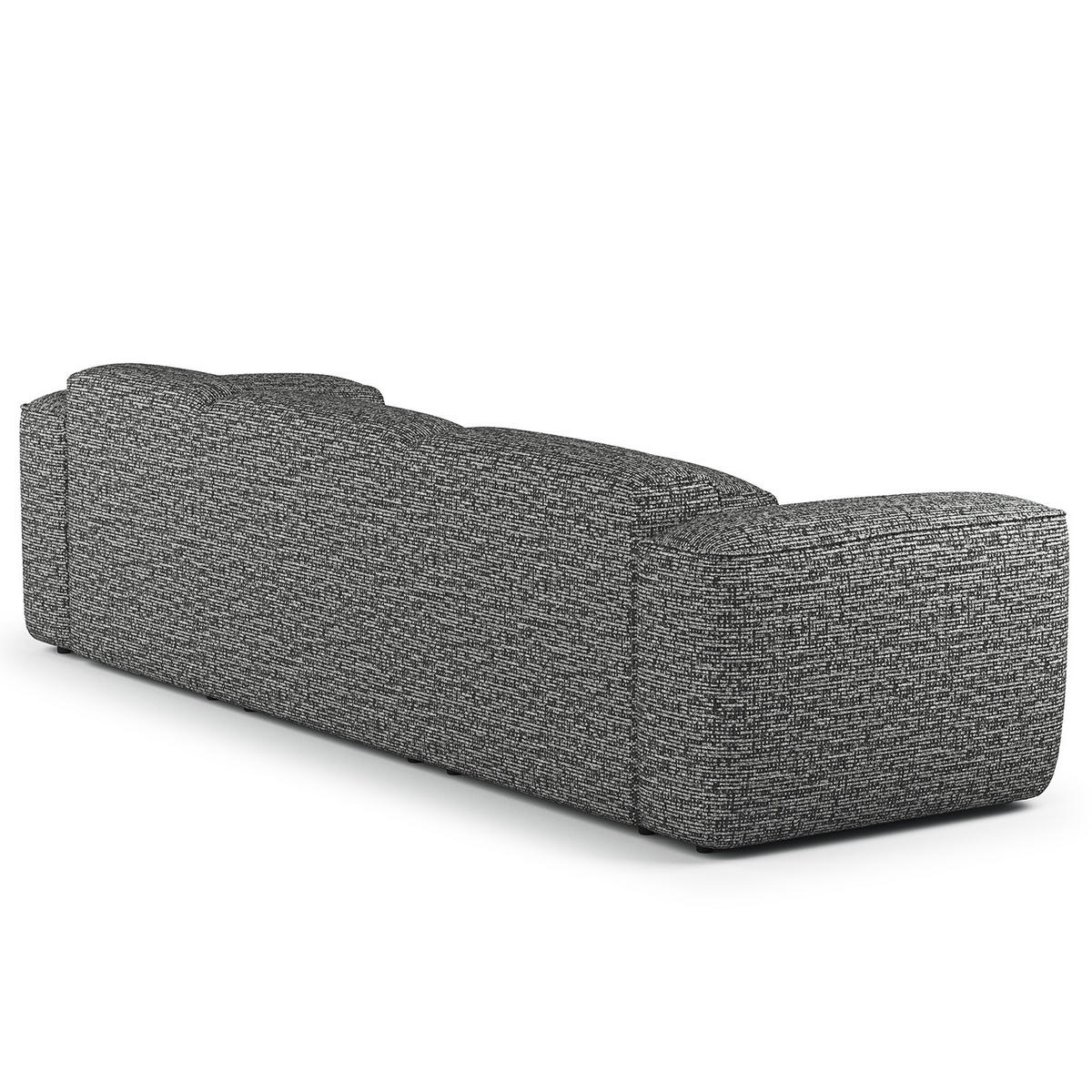 3-SITZER ECKSOFA mit Longchair - Schwarz/Grau, Kunststoff/Textil (284/173cm) - home24