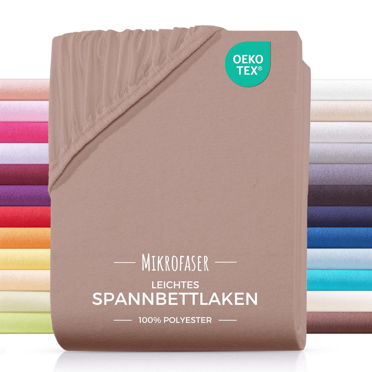 MIKROFASER-SPANNBETTLAKEN 140x200 Braun - Hellbraun, Textil (140/200cm) - Carpe Sonno