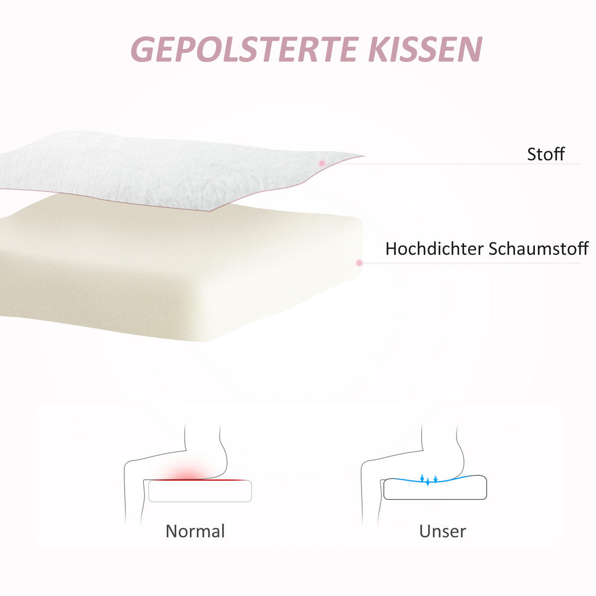 BÜROSTUHL Höhenverstellbar Schreibtischstuhl mit Hasenohren, Samtoptik, Weiß - Weiß, Kunststoff (45/90/52cm) - HOMCOM