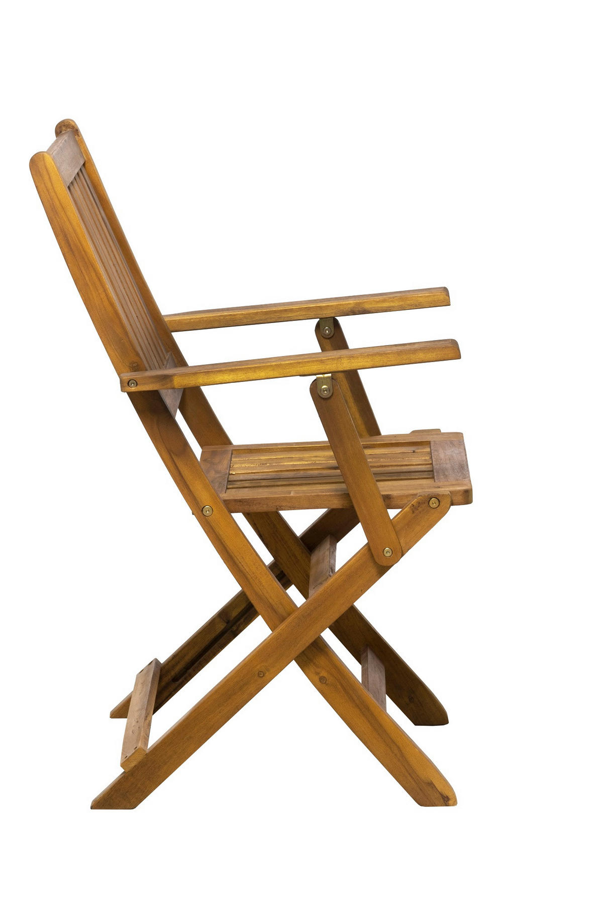 SITZGRUPPE Akana - 2 Armlehnstühle, 1 Tisch 62x62 xm - Naturfarben, Holz - TPFGarden