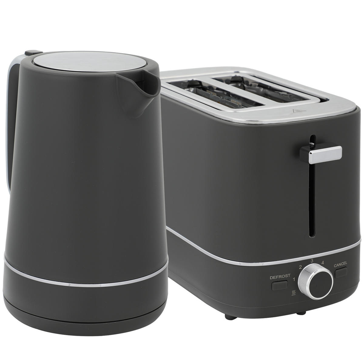 TOASTER mit Wasserkocher DE-07918 Grau - Grau, Metall (16/24.3/21.2cm) - ComfortXL