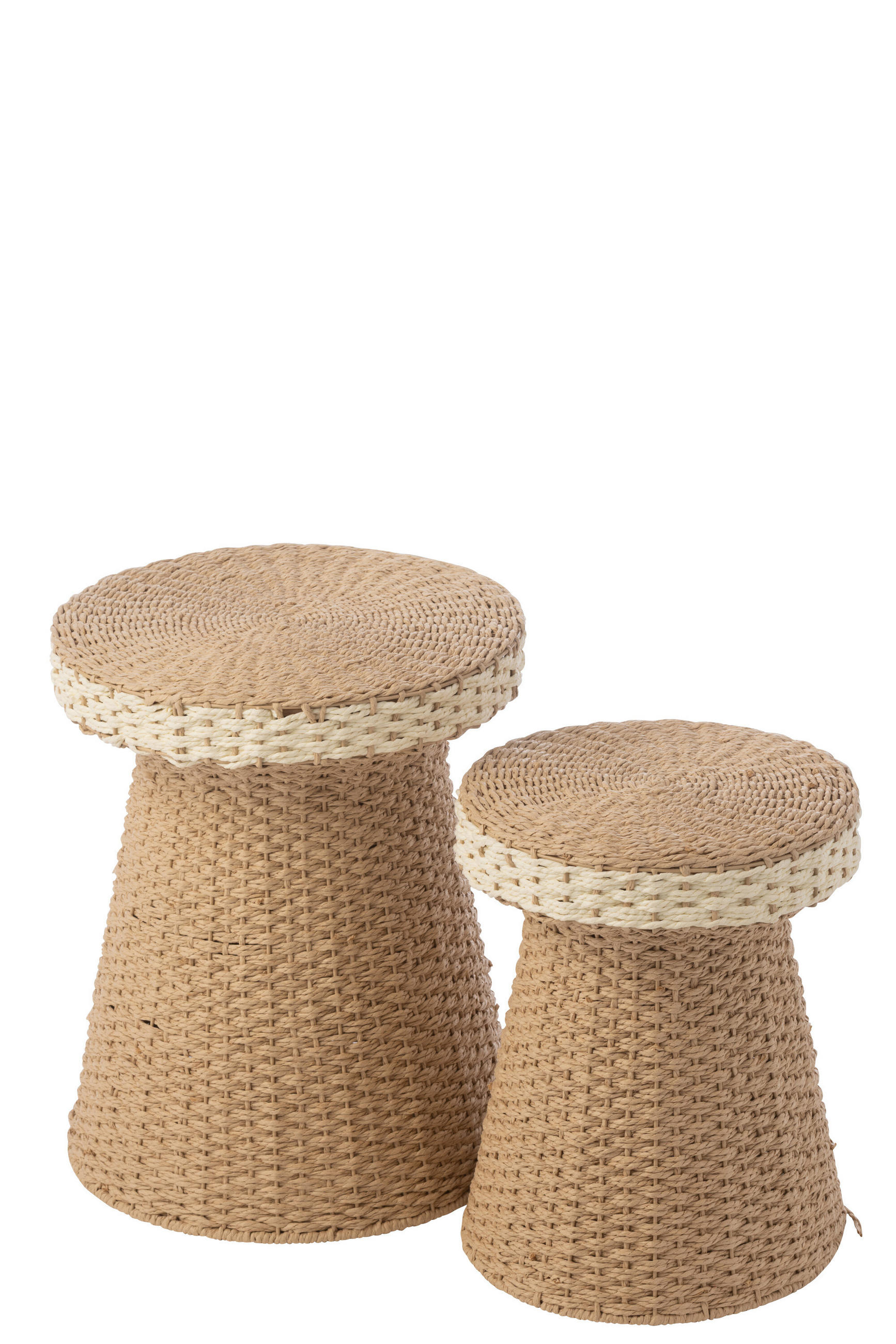 BEISTELLTISCH Natürliche - Naturfarben, Papier (39/39/46cm) - J-Line