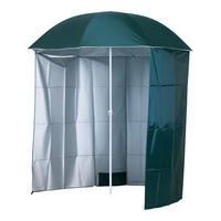 SONNENSCHIRM DE-05555 Mit Seitenwand, Strandschirm Dunkelgrün - Dunkelgrün, Textil/Metall (220/220cm) - ComfortXL