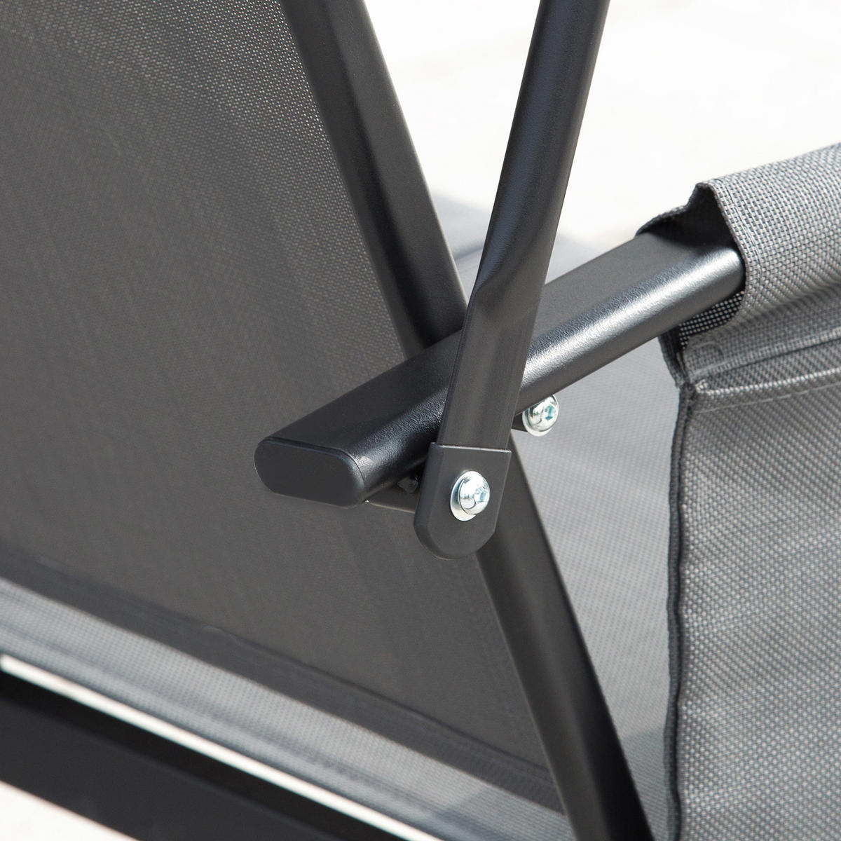 HOLLYWOODSCHAUKEL 3 Sitzer 196x128x172 cm grau - Dunkelgrau, Metall (196/172/128cm) - LEBENLANG