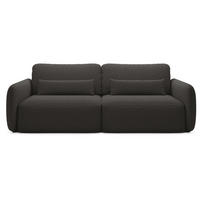 SCHLAFSOFA 240 cm Lumina, Chenille, Bettkasten, Dunkelgrau - Dunkelgrau, Holz (238/87/103cm) - Emporius
