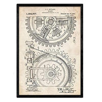 POSTER Getriebe 2 Patent A3 Rahmenlos - Klar, Papier (29.7/5/42cm) - Nacnic