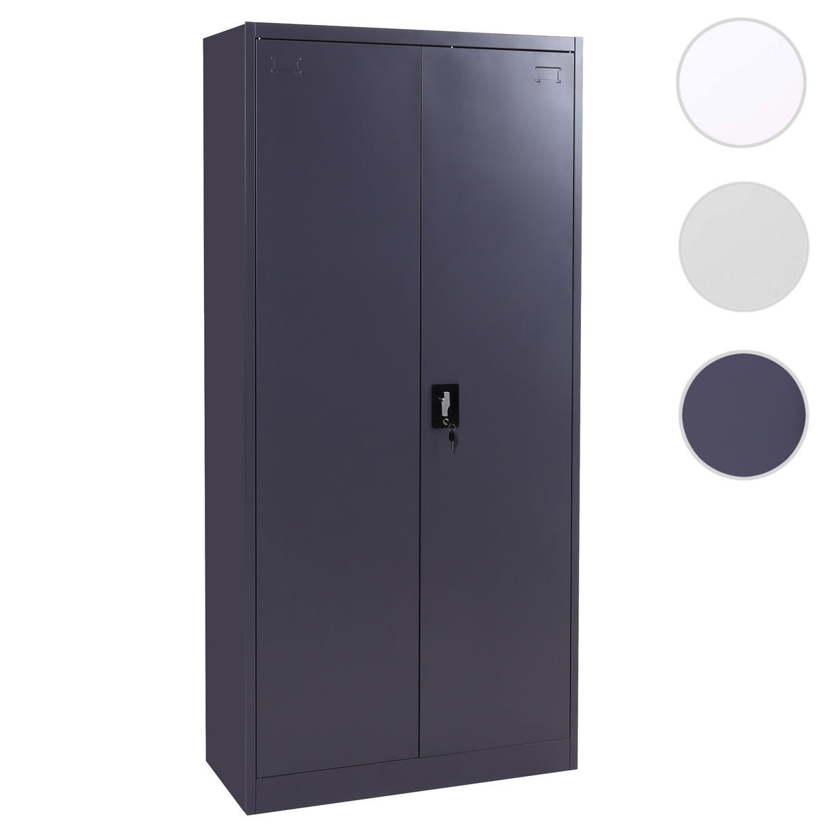 AKTENSCHRANK Grau - Grau, Metall (90/185/40cm) - MCW