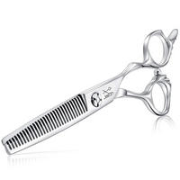 FRISEURSCHEREN Set 6.5 Zoll Blauschwarz - Silberfarben, Metall (6/1/17cm)