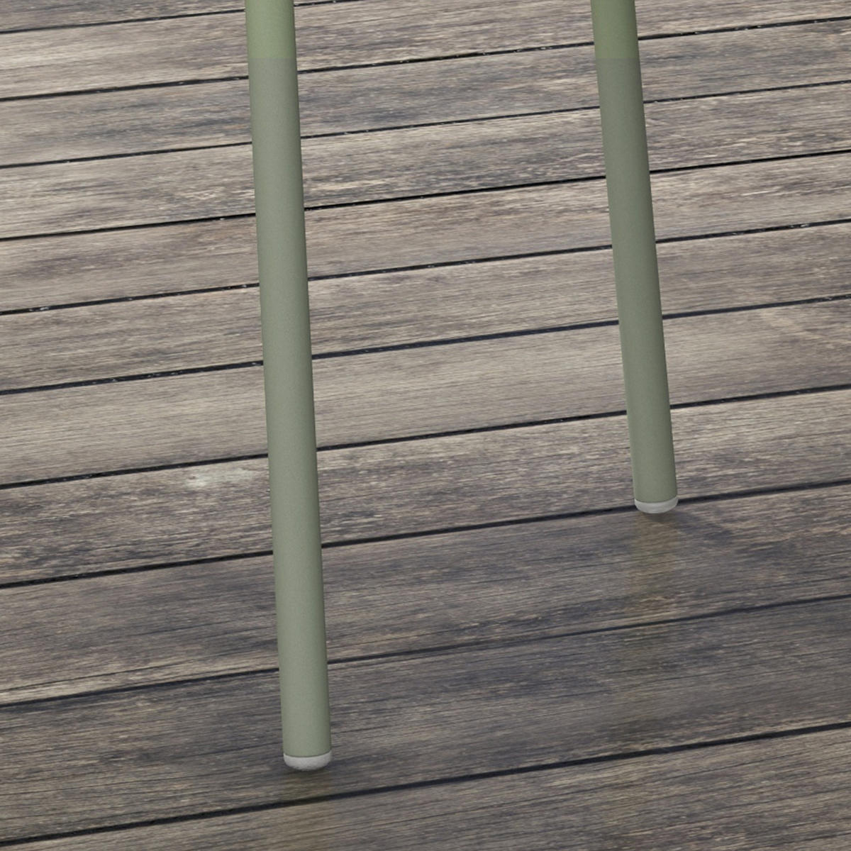 GARTENSTUHL 4er-Set, mit Rückenlehne/Armlehnen, wetterfest, bis 120 kg, Kunststoff/Metall, Grün - Grün, Metall (59/84/55cm)