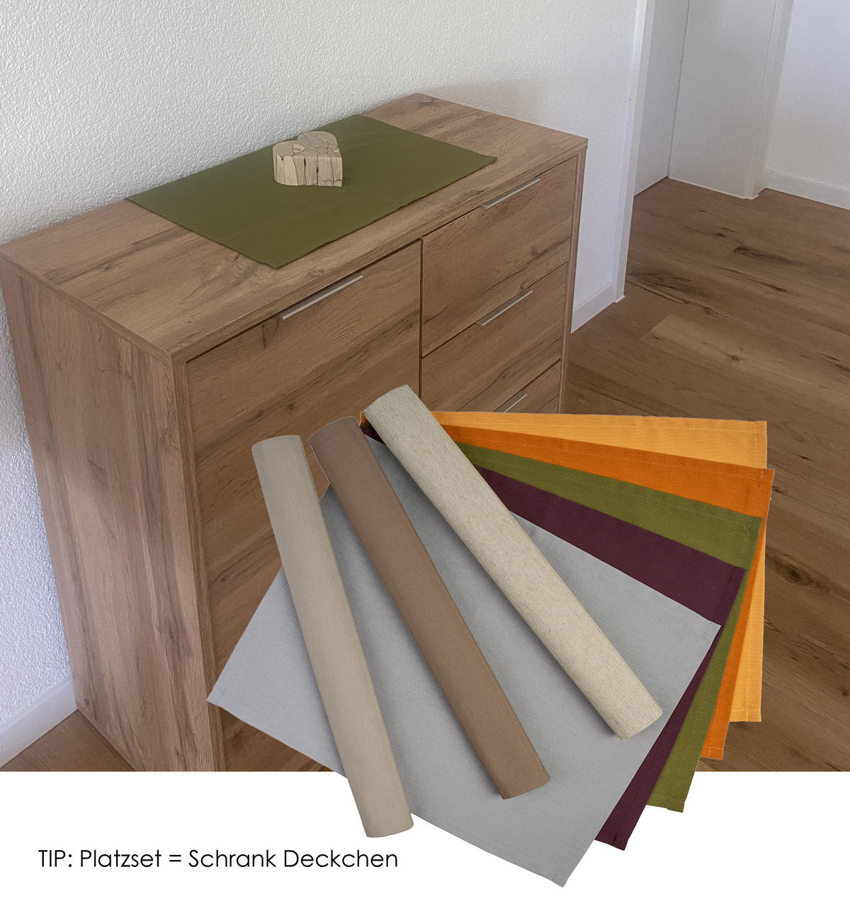 PLATZSET Wunschton deep-taupe 35/45 cm - Braun, Textil (35/45cm) - beties Heimtextil