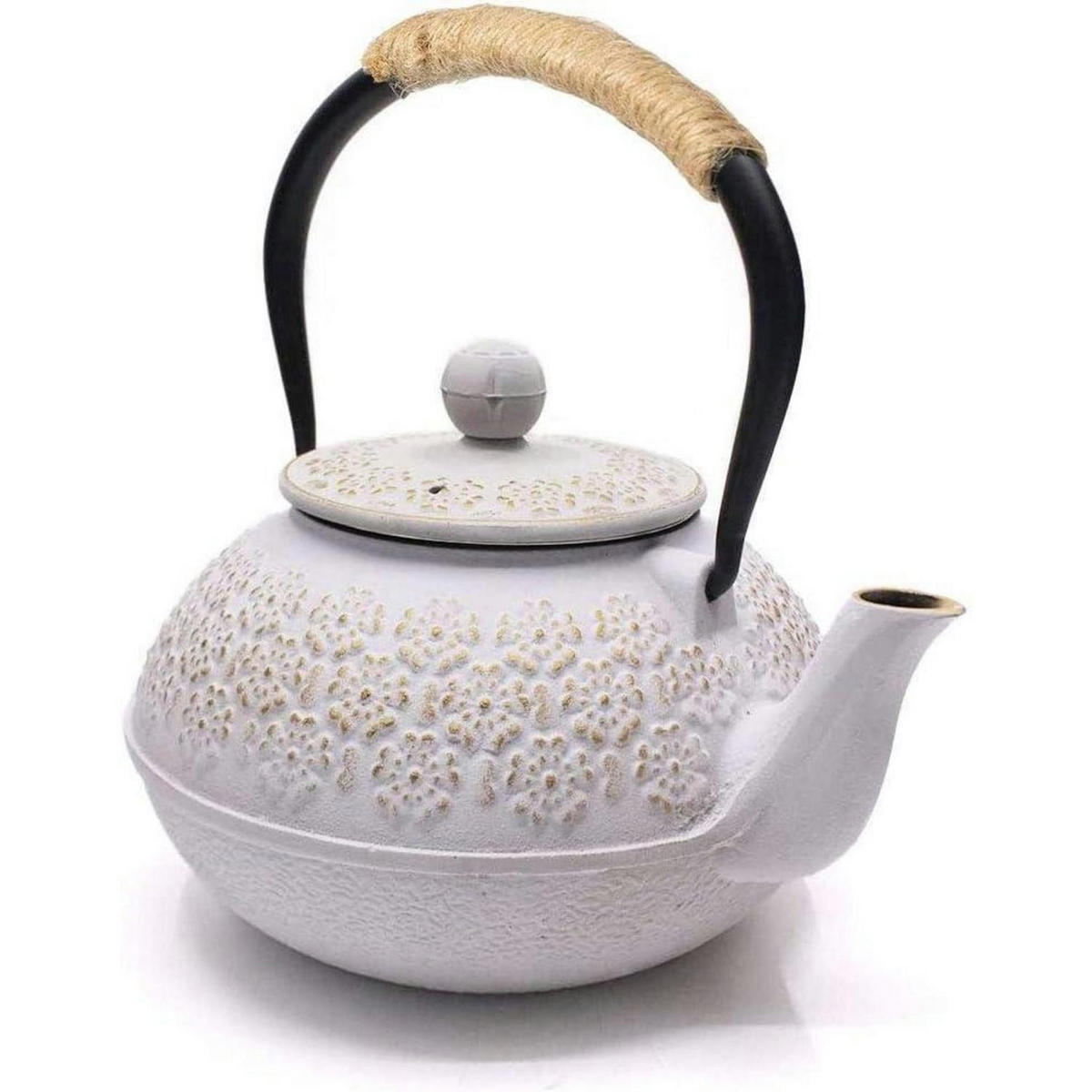 TEEKANNE Gusseisen 800 ml Sakura Weiß - Weiß, Metall (17/17.5cm)