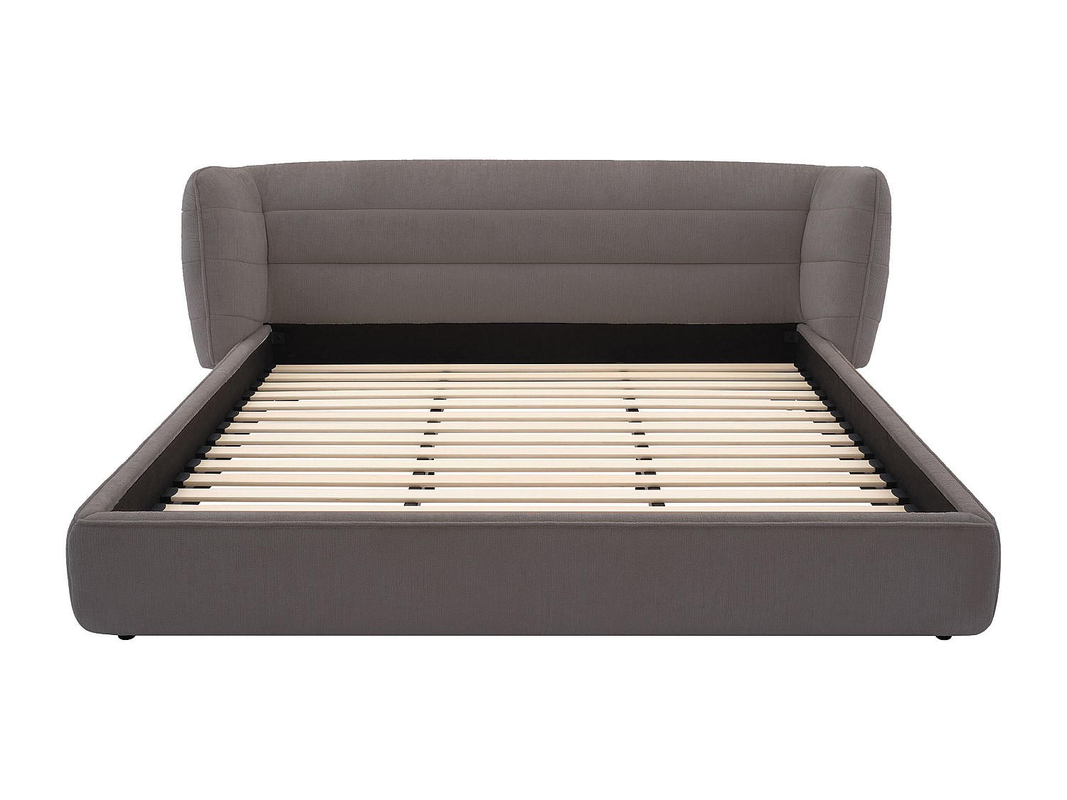 BETTRAHMEN - 2 Personen - Stoff - Grau - Grau, Textil (180/200cm) - Vente-Unique