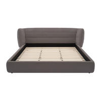 BETTRAHMEN - 2 Personen - Stoff - Grau - Grau, Textil (180/200cm) - Vente-Unique