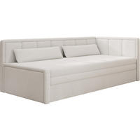 SCHLAFSOFA FULGEO mit Schlaffunktion & Bettkasten – Modernes 3-Sitzer Sofa, Liegefläche 200 x 150 cm - Weiß, Kunststoff (214/82/77cm) - Wohnideebilder