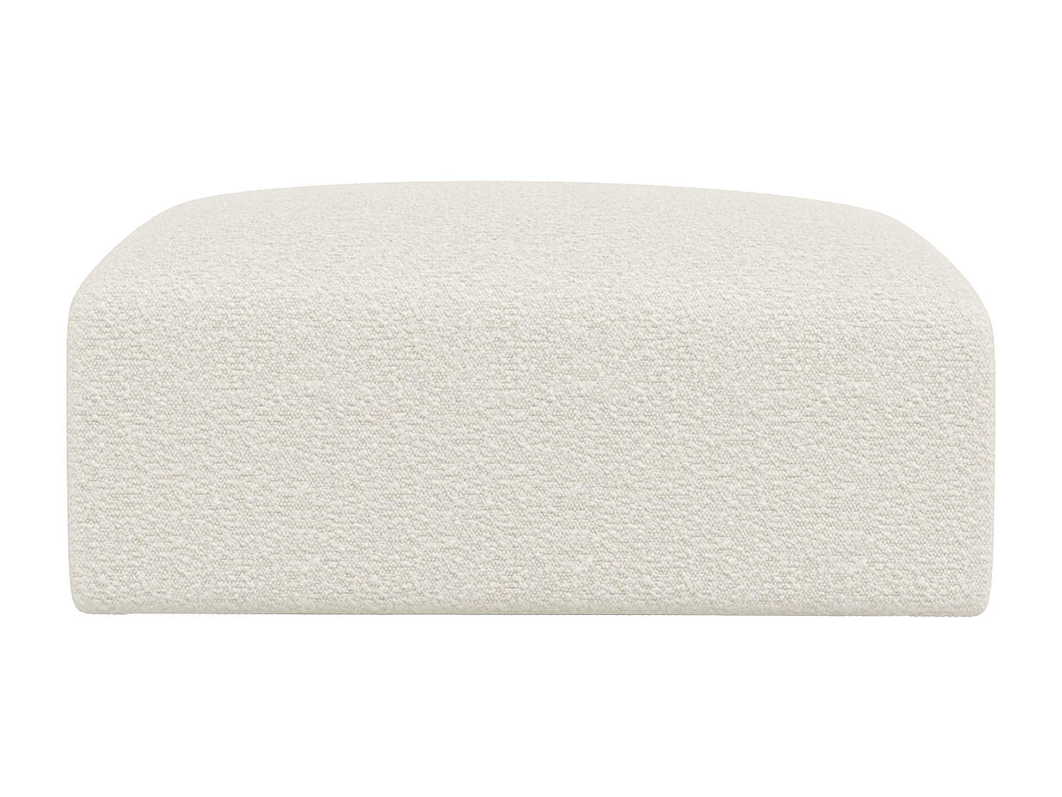 SITZHOCKER - 1 Person - Stoff - Weiß - POGNI - Weiß, Textil (75/45/75cm) - Vente-Unique