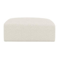SITZHOCKER - 1 Person - Stoff - Weiß - POGNI - Weiß, Textil (75/45/75cm) - Vente-Unique